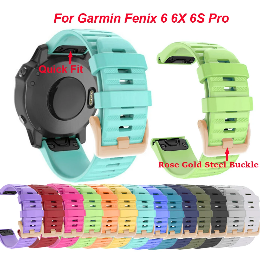 Ремешок для часов 26 22 20 мм ремешок Garmin Fenix 5 5X 3 HR 6X 6 6S Pro быстросъемный силиконовый