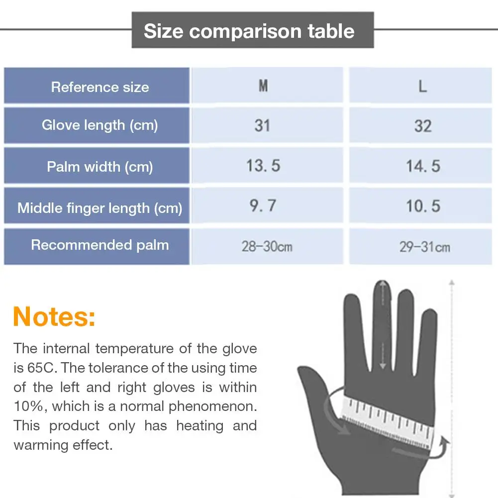 

Electric Rechargeable Heated Gloves Lithium Battery Self Winter Gloves Heated Ski gloves cycling motorcycl gloves