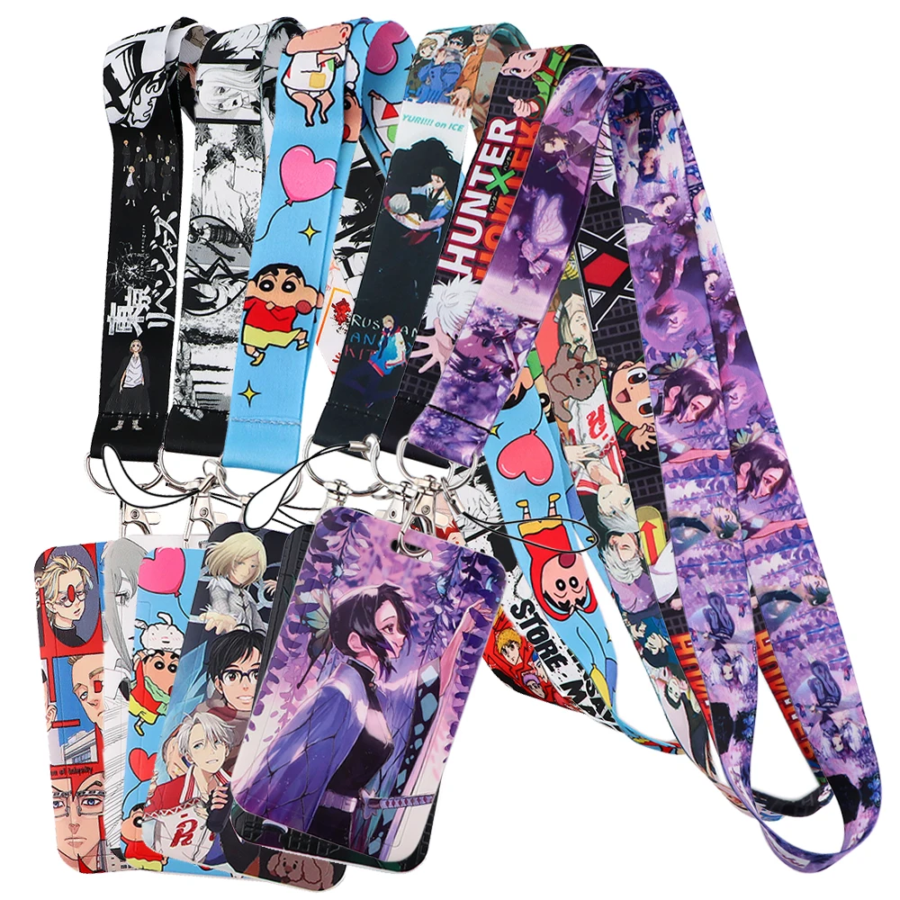 LT17 аниме красное облако шнурок кредитный идентификационный значок держатель