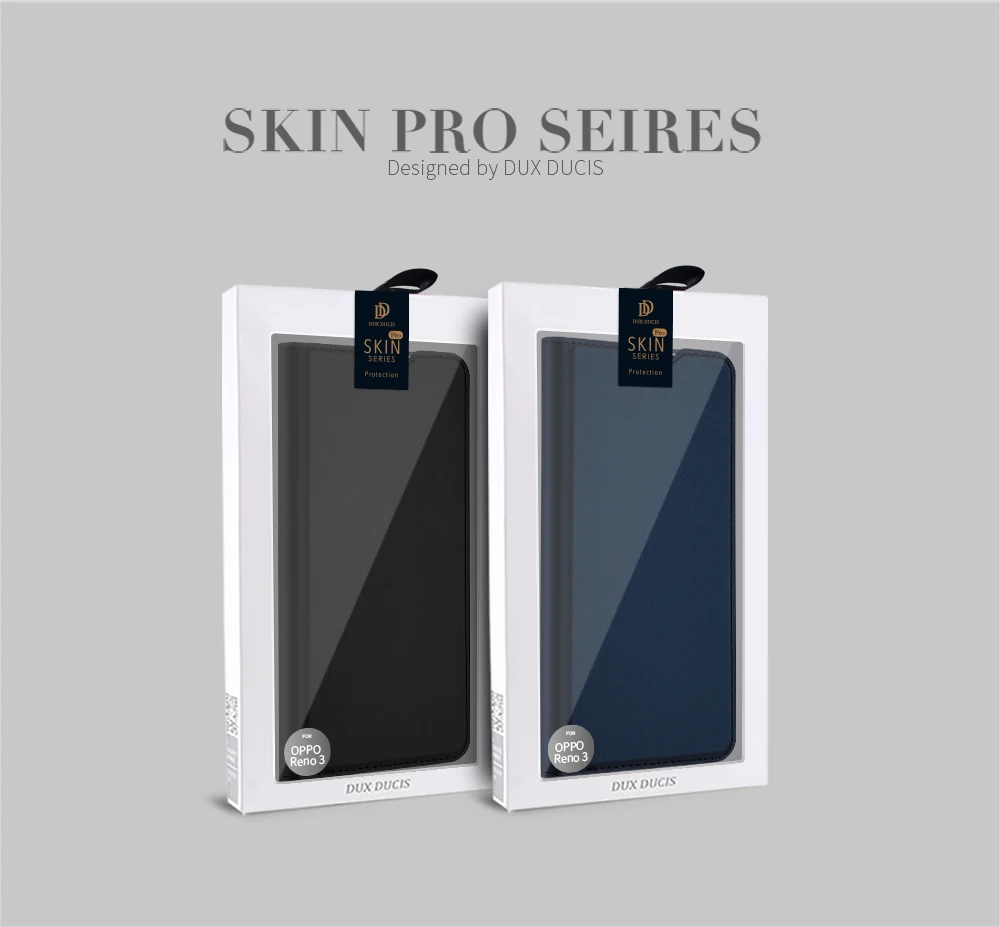 

For OPPO Reno 3 / A91 / F15 DUX DUCIS Skin Pro Series Leather Wallet Flip Case Full Protection Steady Stand Magnetic Closure