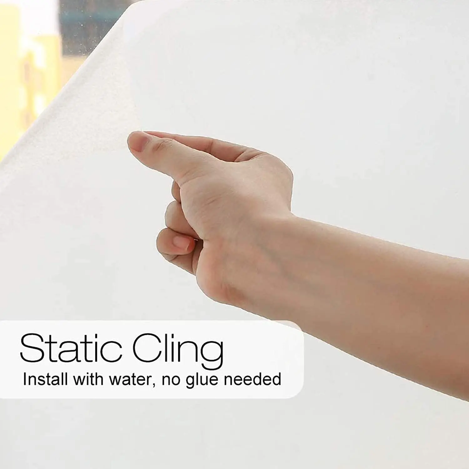 

Window Privacy Film Frosted Removable Glass Covering for Bathroom Static Cling Heat Control Door Sticker for Home Non-Adhesive