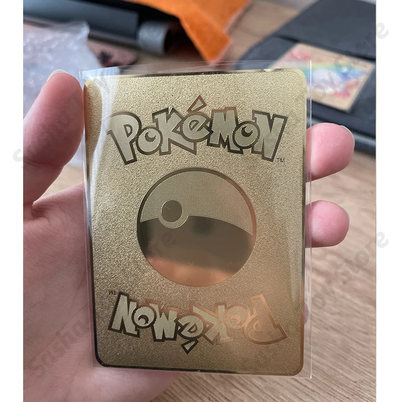 Английские золотые Покемоны карты металлическая карта Vmax V Max Пикачу Чаризард