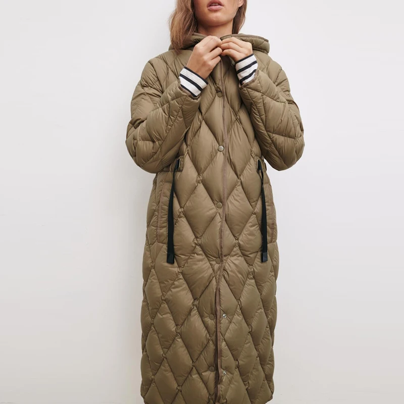 

New Autumn Winter Women Vintage Hooded Parka Jacket Coat Casual Pockets Warm Oversize Overcoats Female Loose Long Outwear Ladies
