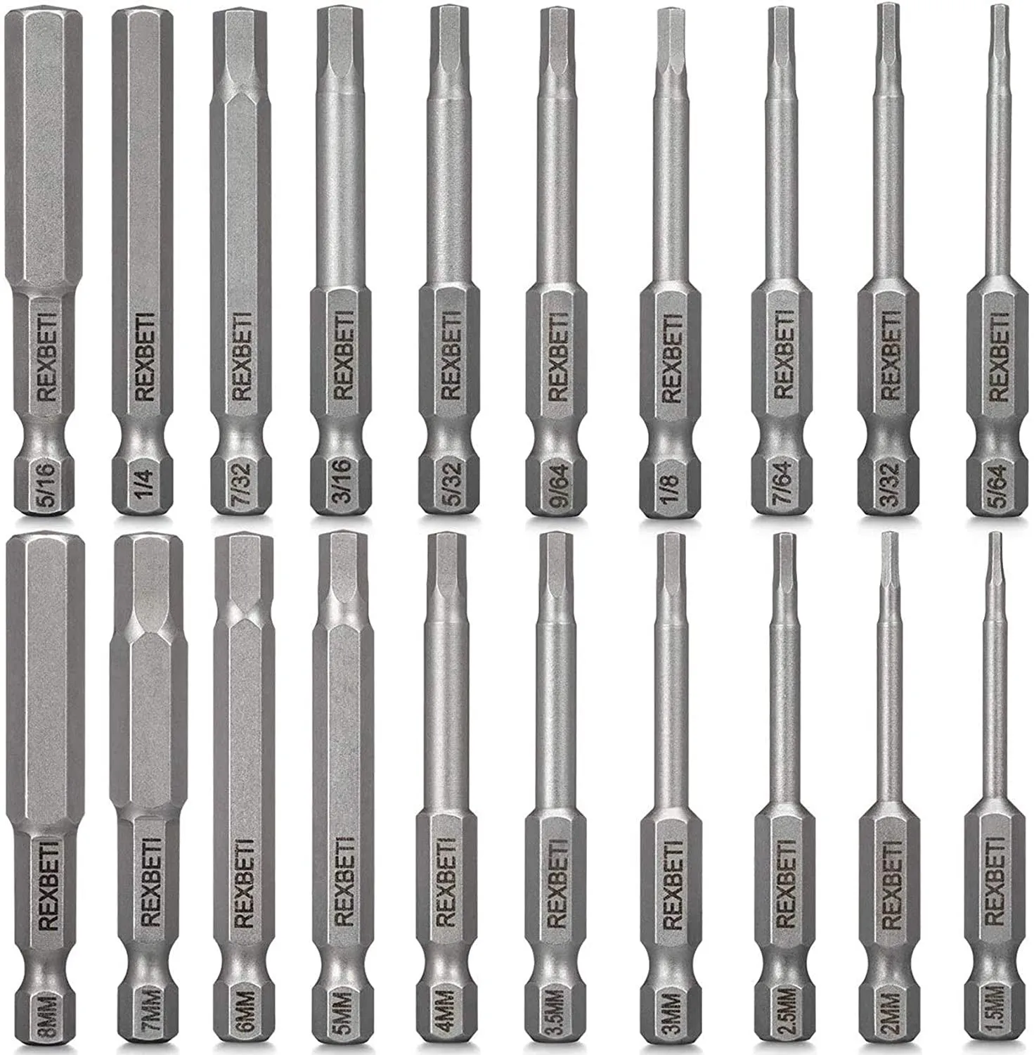 

20-piece Screwdriver Bits 60mm Equipment Hexagonal Handle Quick Release