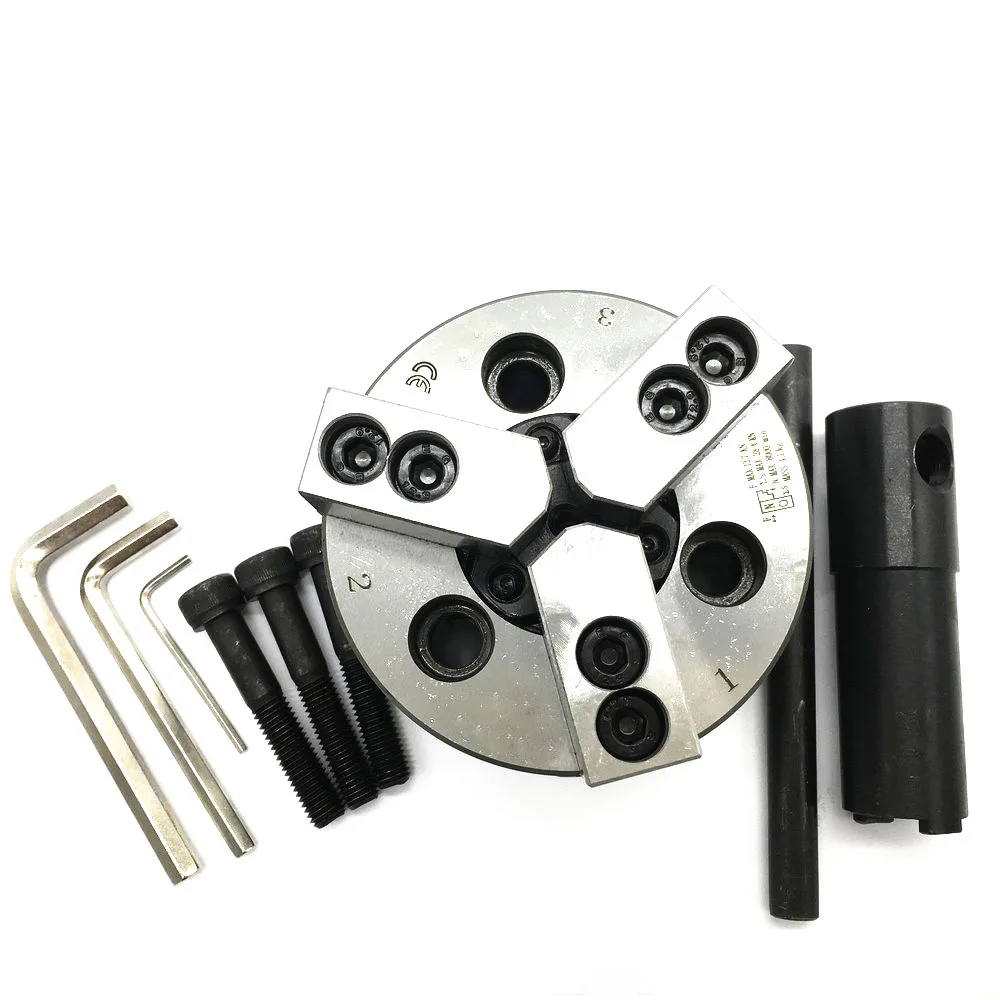

CNC 4Inch 110mm Hollow Hydraulic 3 Jaw Chuck for Lathe Back Plate Boring Cutting Tool Holder Hole Hydraulic Chuck Oil High Speed