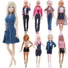 Одежда для кукол Барби джинсовая юбка брюки подтяжки для девочек модные ретро аксессуары для кукол повседневная одежда для 11,8 дюймовых Барби