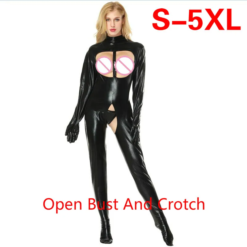 Женские сексуальные чулки открытая промежность нагрудный нательный комбинезон