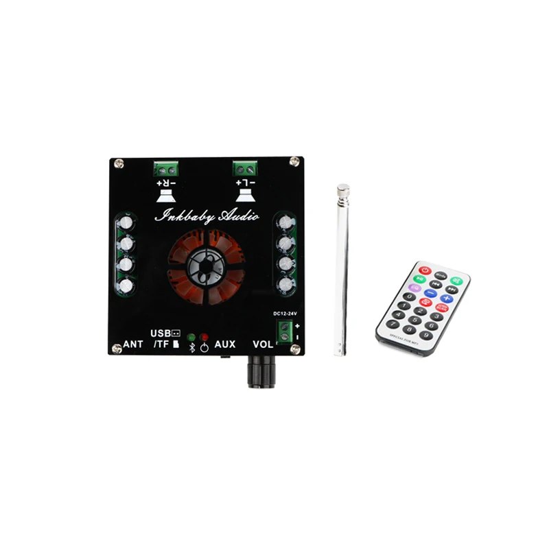 Плата усилителя сабвуфера TDA7498E 2*200 Вт Bluetooth 5 0 2 каналов FM-радио аудиосистема для