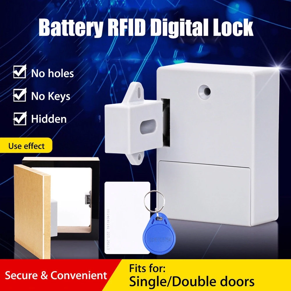 Батарея RFID IC Card сенсор ящик шкафа Умный Замок DIY невидимый скрытый цифровой замок