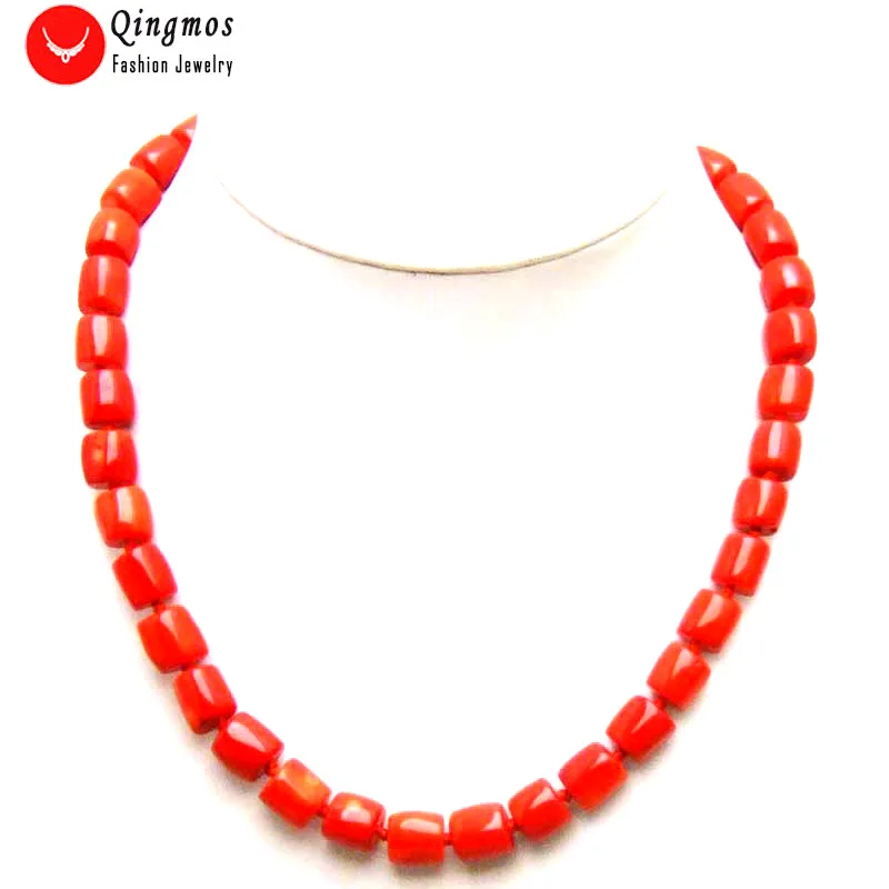 Женское Ожерелье из натурального красного коралла 10-15 мм