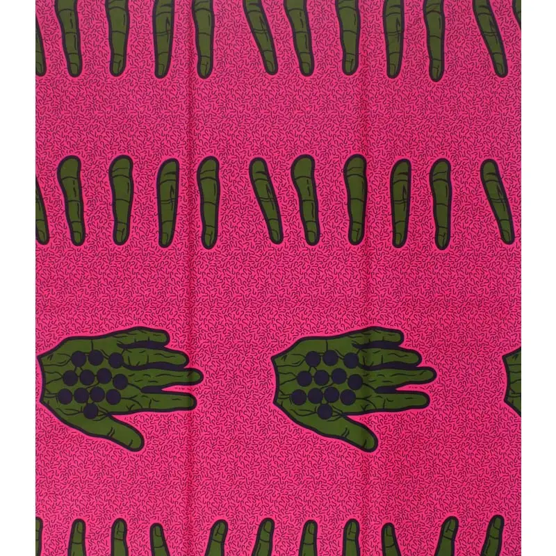 2020 модный дизайн розово-красный 100% хлопок нигерийская настоящая восковая ткань с