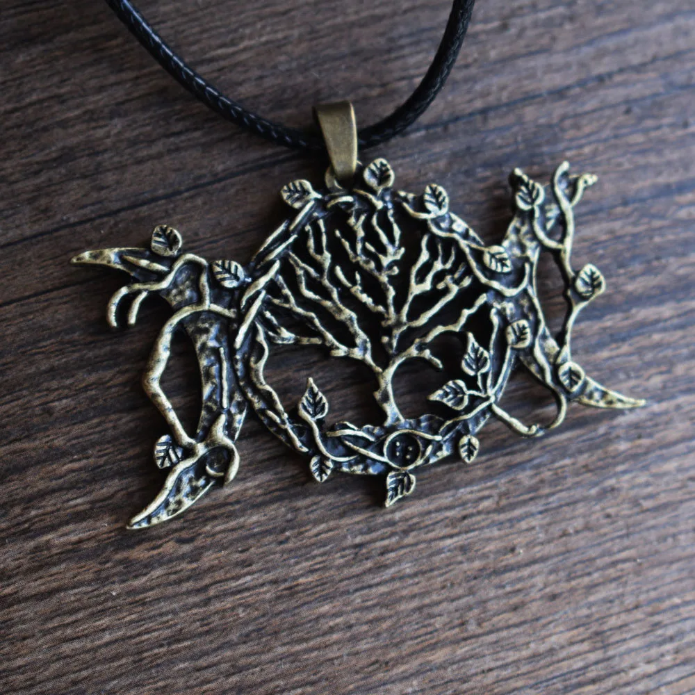 12 шт Wiccan тройной кулон с полумесяцем с Yggdrasilb Дерево жизни ювелирные изделия