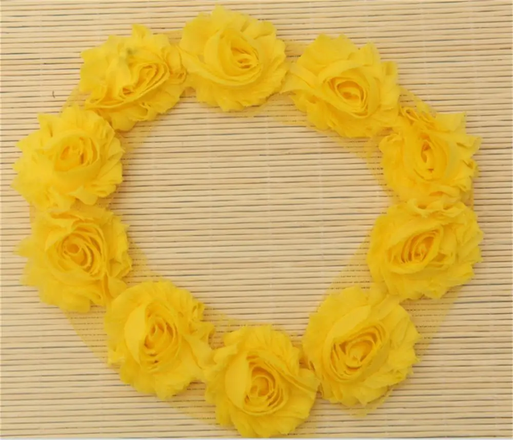 10x Chiffon Rose Flower Embroidered Lace Trim Ribbon Applique Sewing Craft Crochet Vintage Wedding Bridal Dress Clothes | Дом и сад