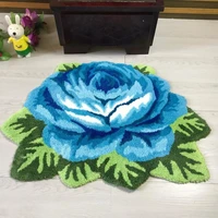 good quality flower plush art rug rose rug rose mat rose carpet for home decoration