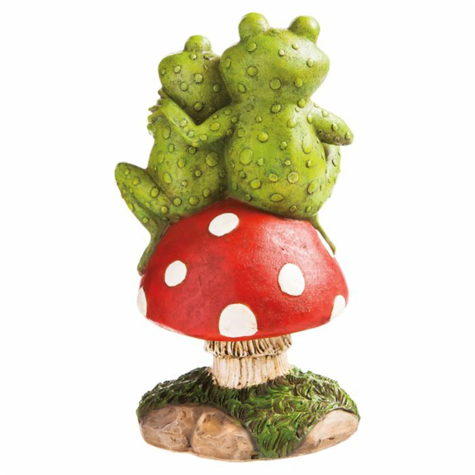 Забавная лягушка парная садовая статуя двор искусство Милая Фотополимерная для
