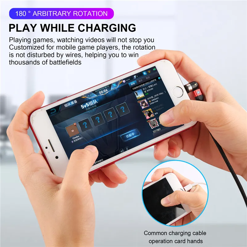uslion new updated magnetic cable fast charging micro usb type c mobile phone cable for samsung iphone 360180 degree roating free global shipping
