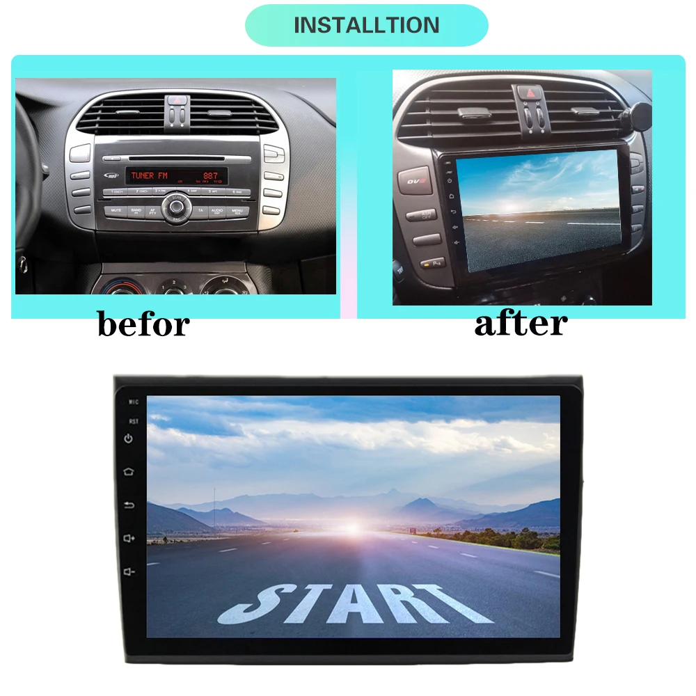 Автомагнитола для Fiat Bravo 2007-2012 Android 10 автомобильный радиоприемник стереоприемник
