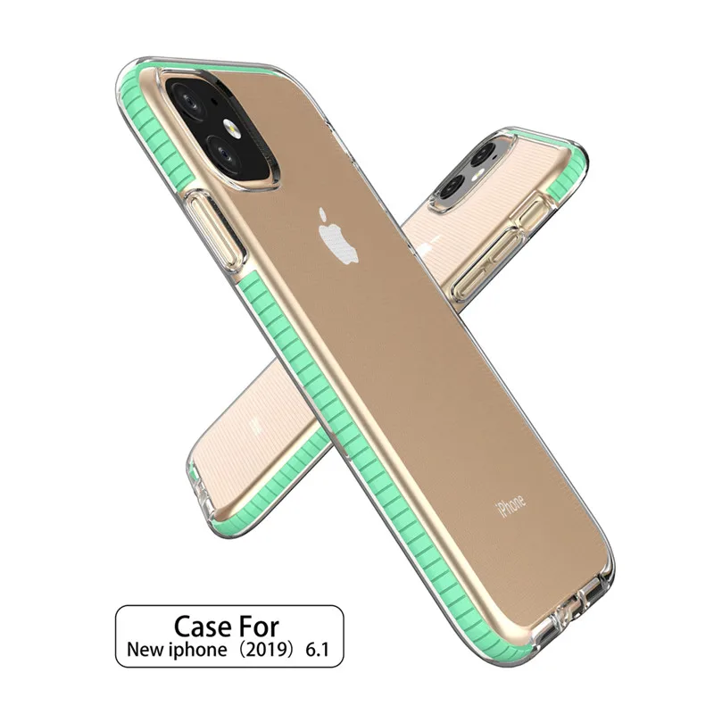 Двухслойный противоударный Прозрачный чехол для телефона iphone 11 12 X XR XS Max 7 8 6 Plus