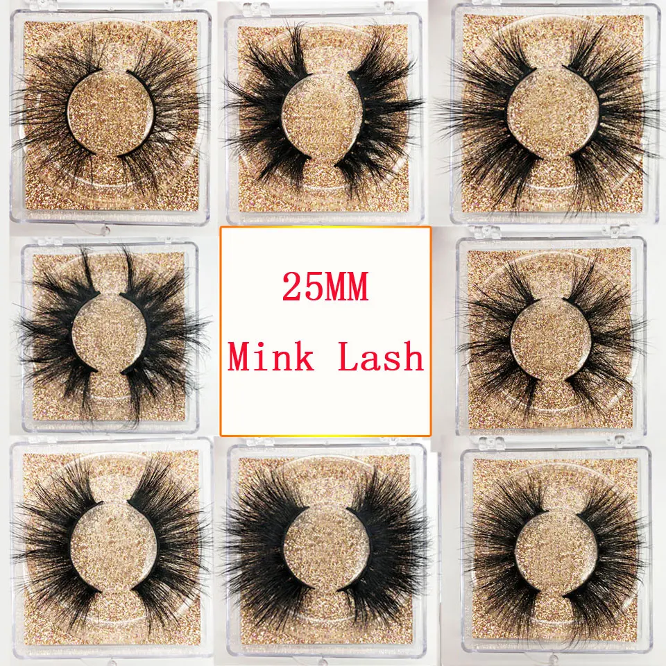 Длинные норковые ресницы для макияжа 25 мм длинные натуральные ручной работы