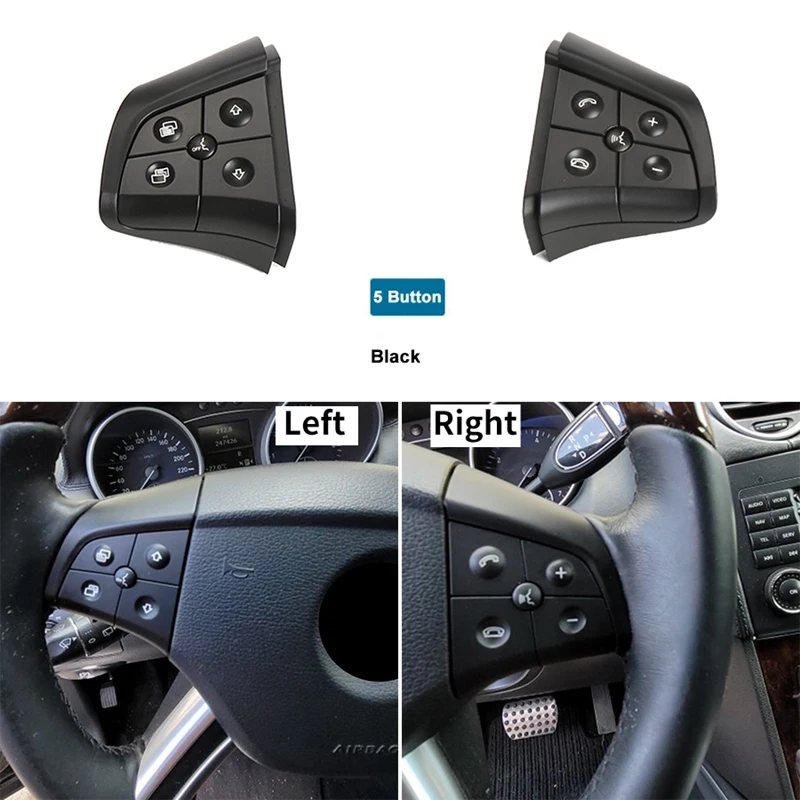 

Car Multi-Function Steering Wheel Switch Buttons for Mercedes Benz ML GL R B-Class W164 W251 W245 1648200010