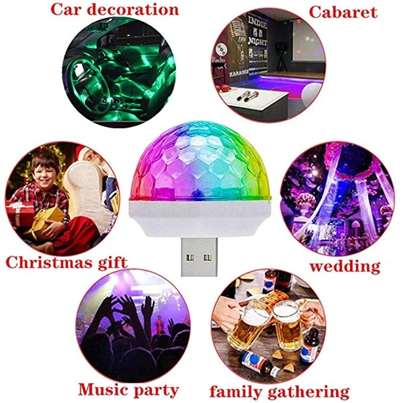 Colorful Cell phone Stage lights Mini RGB Projection lamp Party DJ Disco ball Light Indoor Lamps Club LED Magic Effect Projector