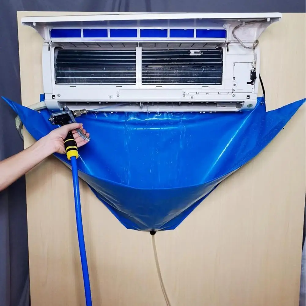 

Practical 1 Set Excellent Air Conditioner Cleaning Cover Bag Lightweight Cleaning Hood Widely Applicable for Household