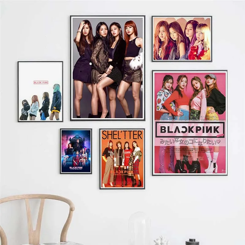 

Self-adhesive Crazy Cool Girl Kpop Pink Star Pictures Movie Character Posters Prints Paintings Wall Art Pictures Room Decoration