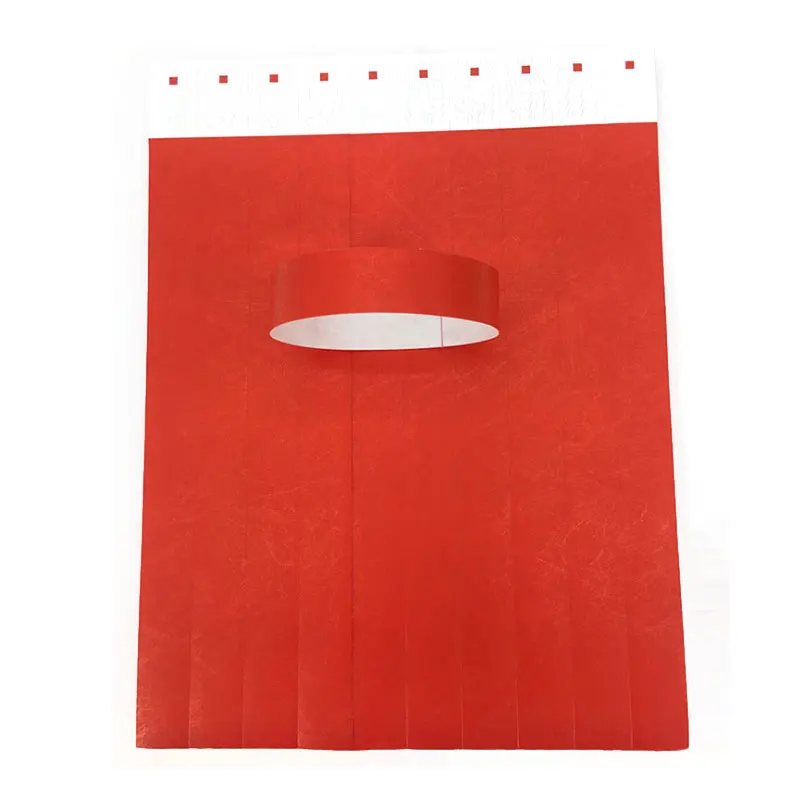 red 100 шт., напульсники Tyvek, 3/4 дюймов, одноразовые, водонепроницаемые, бумажные напульсники для вечеринок, игровых площадок - Цвет: red