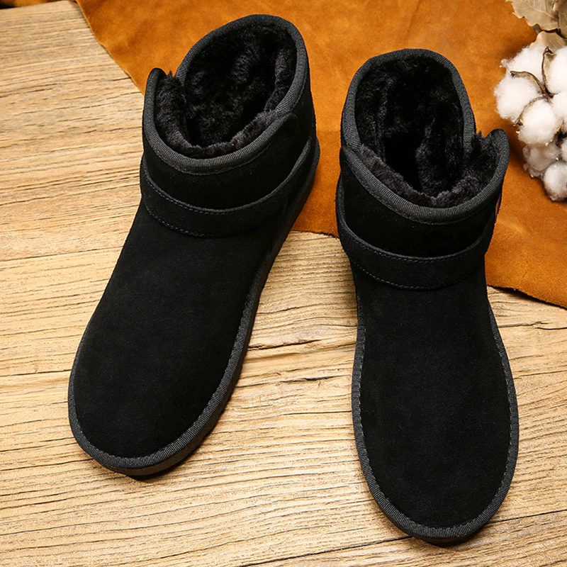 

2021 Fashion Woman Snow Boots Plush Warm Comfortable Ankle Boots Winter Female Non-slip Slip On Flat Casual Shoes Botas Mujer
