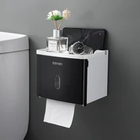 hot wall mounted toilet tissue box waterproof bathroom paper storage rack rolling tissue dispenser restroom accessories holder