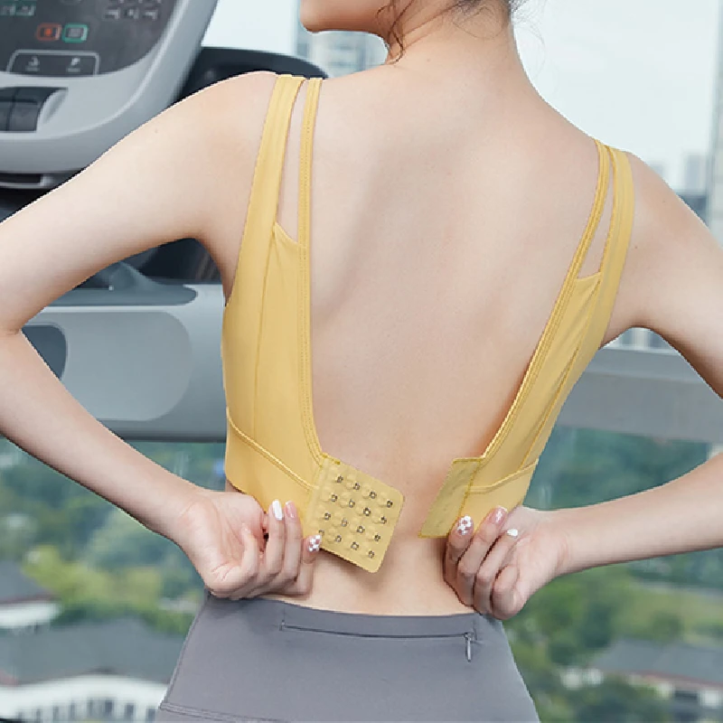 Women Sports Bra Fitness Activewear Comfortable Shockproof Yoga Crop Tops Fitness Push Up Gym Bra Workout Sport Underwear