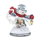 Новая Рождественская елка, Санта-Клаус, вращающаяся скульптура, наклейки на окно из искусственной пасты, рождественские украшения для домашвечерние