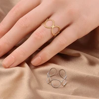 stainless steel ring wide chain rings set for women girls fashion irregular finger thin rings 2021 female knuckle jewelry party