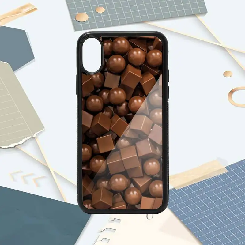 

Chocolate food pattern Phone Case PC for iPhone 11 12 pro XS MAX 8 7 6 6S Plus X 5S SE 2020 XR