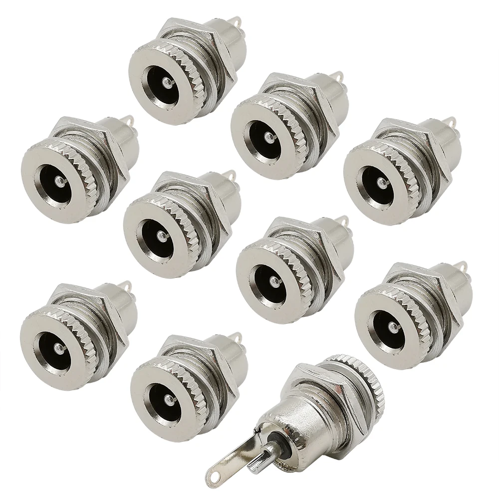 10 шт. DC 099 5.5X2.1mm/5 5x2 5 мм Мощность гнездо женский Панель крепление Разъем 5*2 1/5 DC099