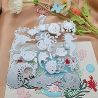 lovely sea marine animal frame metal cutting dies for diy scrapbooking album paper cards decorative crafts embossing die cuts