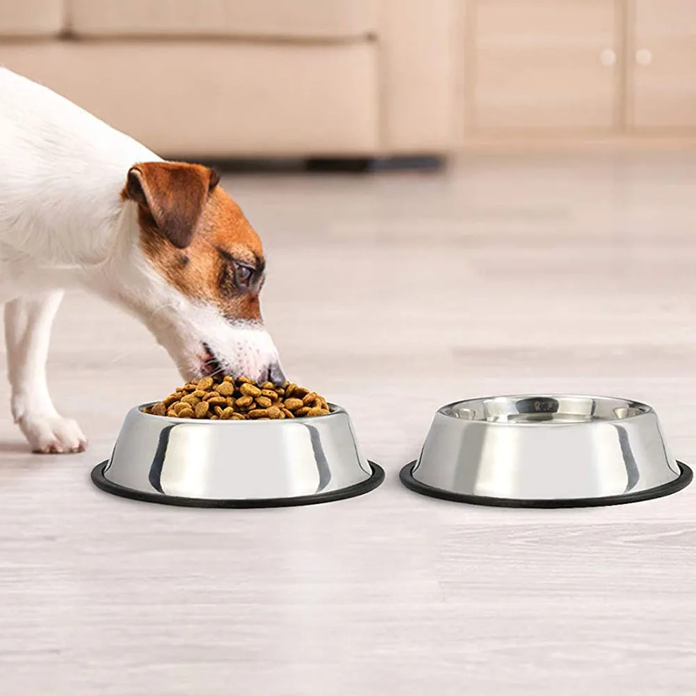 

Dog Bowls Metal Dish for Dogs Stainless Steel Pet Feeding Bowl Cat and Dog Food Drinking Bowl with Antiskid Bottom & Smooth Edge