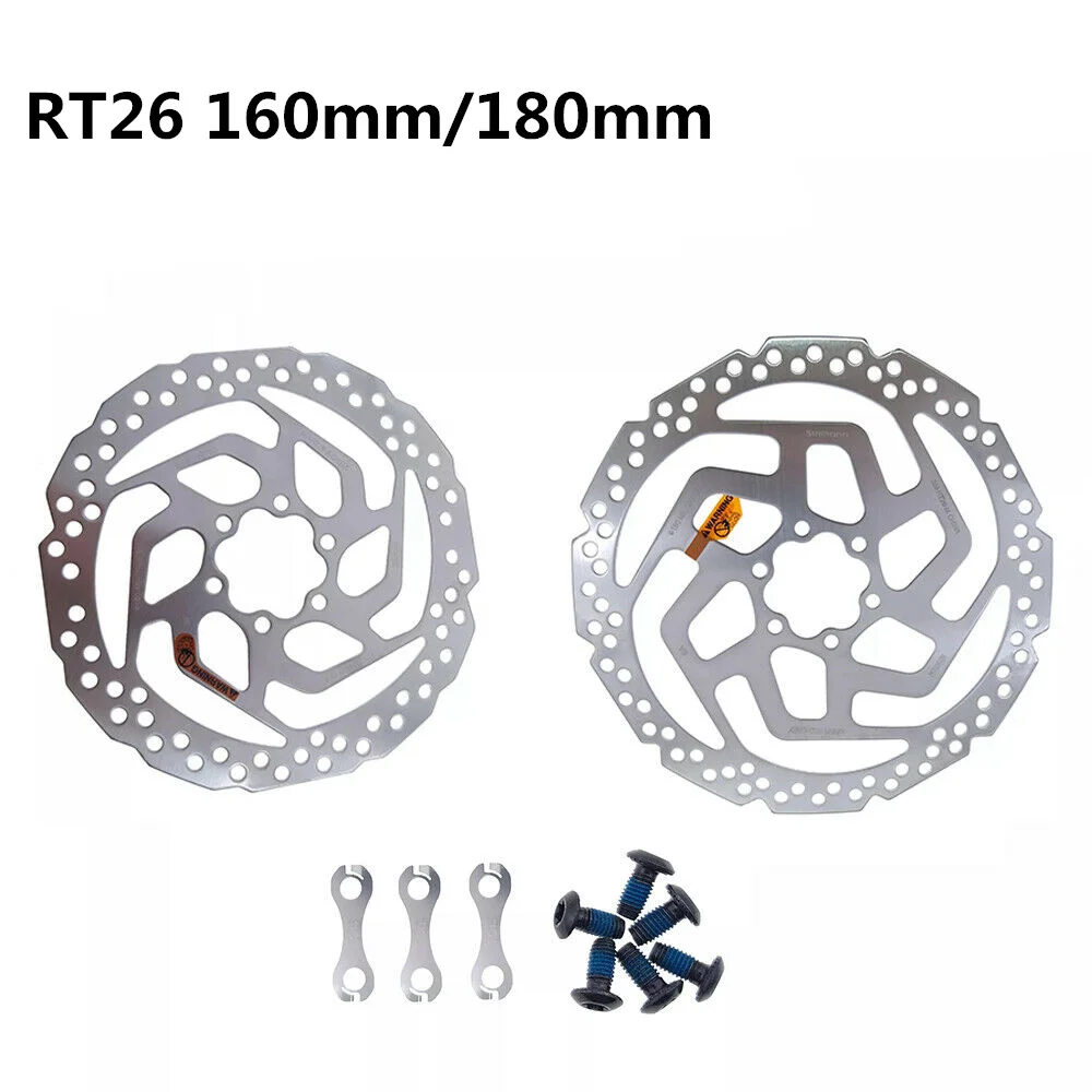 Shimano Deore RT56 RT26 160mm 180mm 6 Bolt Brake Disc  Mountain Bike Bicycle Rotor SM-RT56 M6000 MTB Bike Brake Disc 160MM 180MM