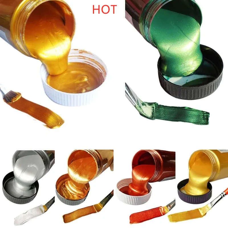 

60ml Gold Paint Metallic acrylic paint,waterproof not faded for Statuary Coloring DIY hand clothes painted graffiti Pigments NEW