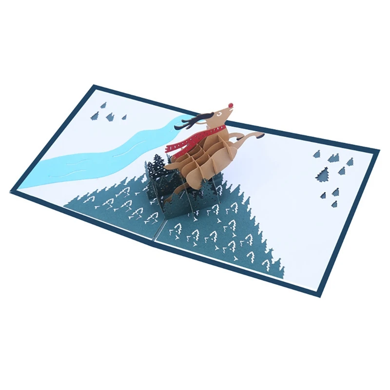 2020 стерео всплывает олень автомобиль набор карт новый год День рождения