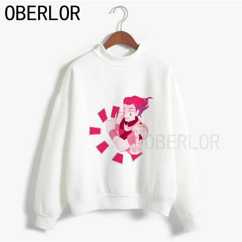 

Top Anime Hoodie Hunter X Hunter Killua Baka Vogue Print Hoodies Long-Sleeved O-Neck Women Ulzzang Harajuku Sweater