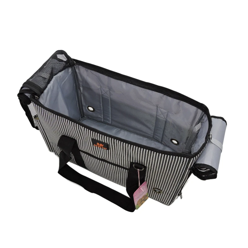 Хит продаж сумка для собак полосатая переноска дышащая щенков водонепроницаемая