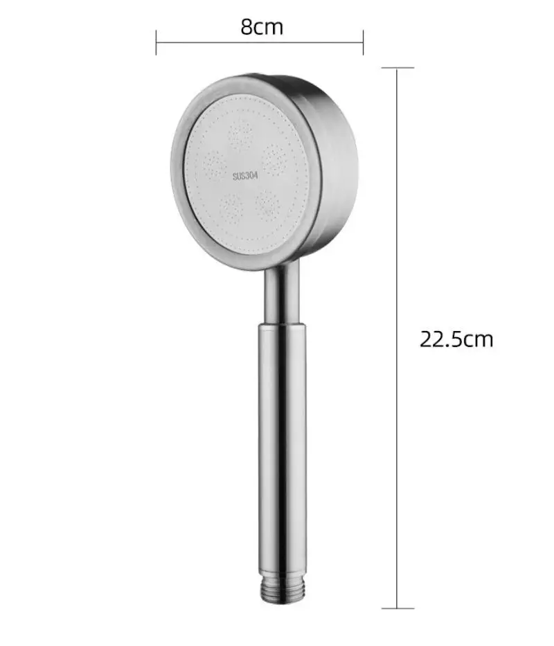 

Shower Head Stainless Steel Handheld Wall Mounted High Pressure for Bathroom Water Saving Rainfall Shower Hose Holder Set