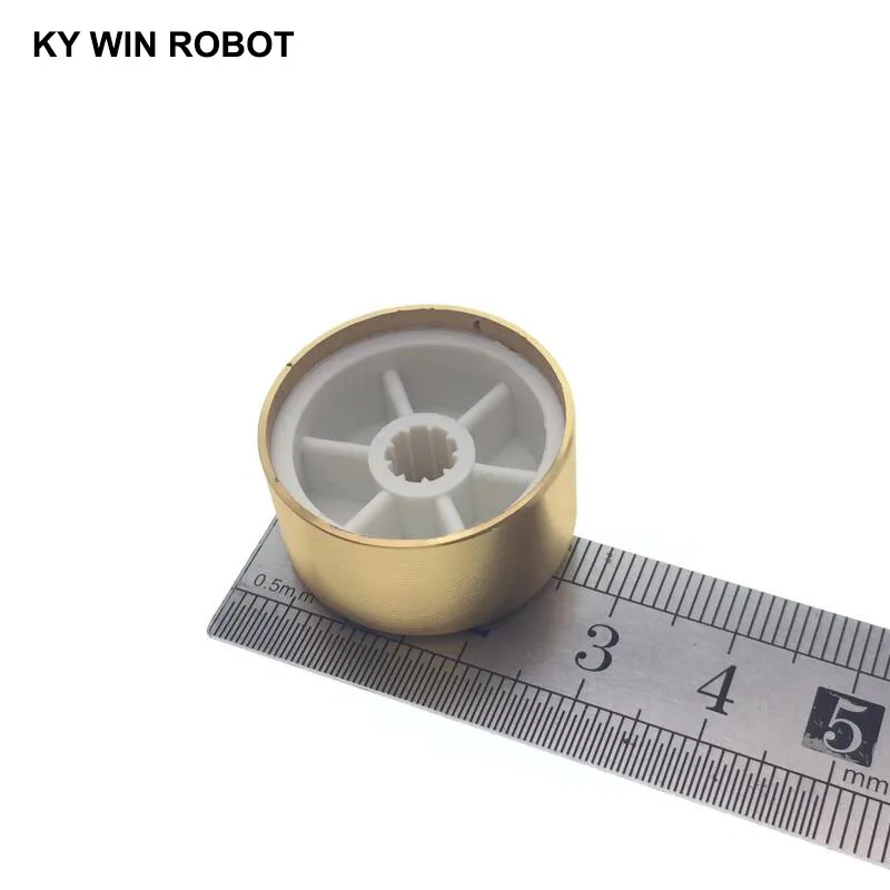 1 шт. 25x13 мм 6 отверстие вала Алюминиевый сплав Ручка потенциометра золото |