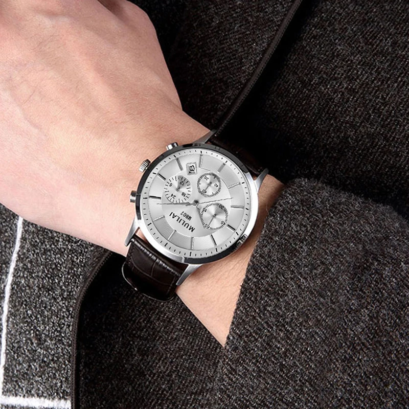 Часы наручные мужские кварцевые люксовые брендовые аналоговые спортивные с