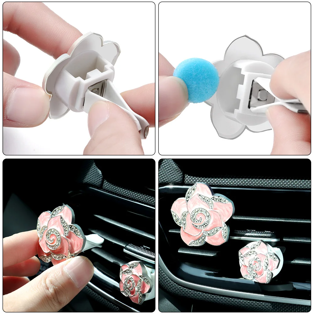 2 шт. Bling духи с ароматом камелии Автомобиль выходе вентиляционной клип