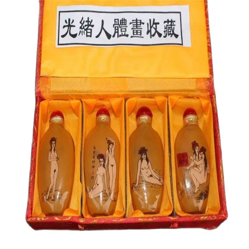 Китайская уникальная картина табак бутылка внутри окрашенные четыре комбинации