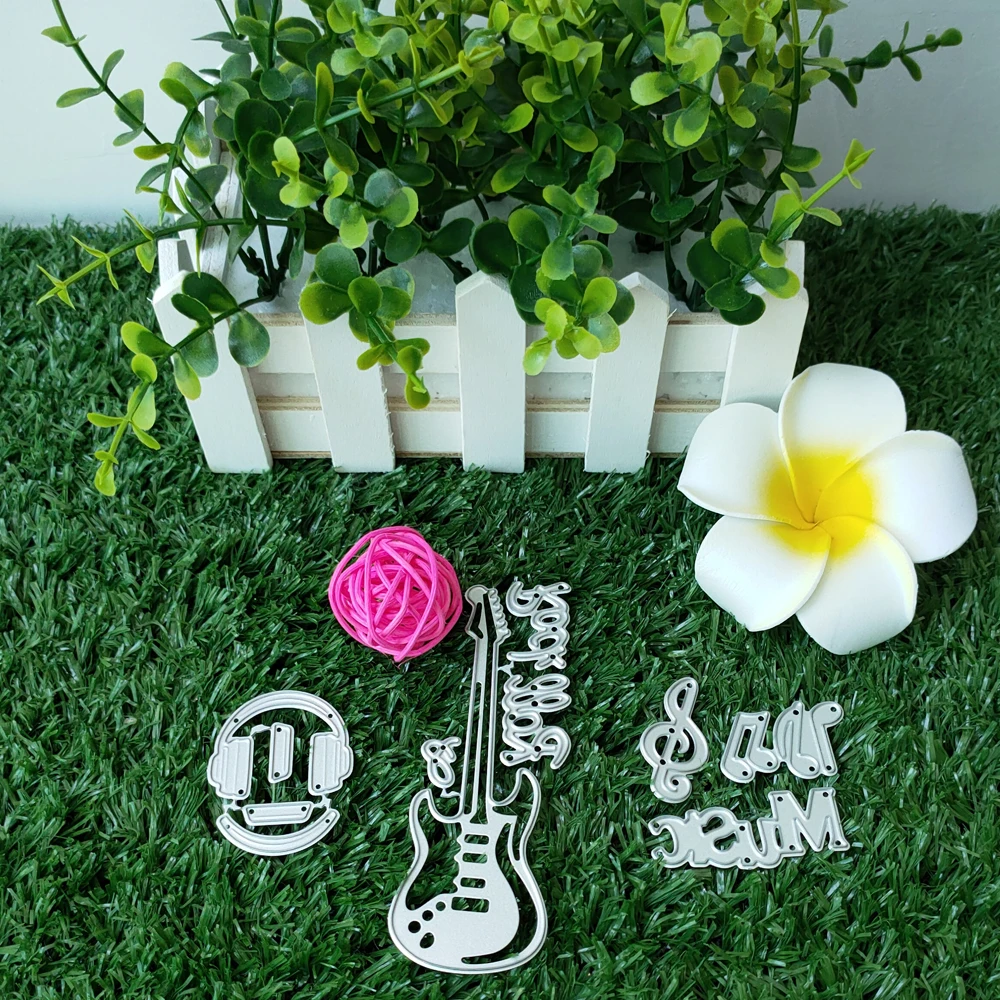 

Guitar Musical Metal Cutting Dies Stencils For DIY Scrapbooking Paper Card Decorative Craft Dies Embossing Die Cuts New