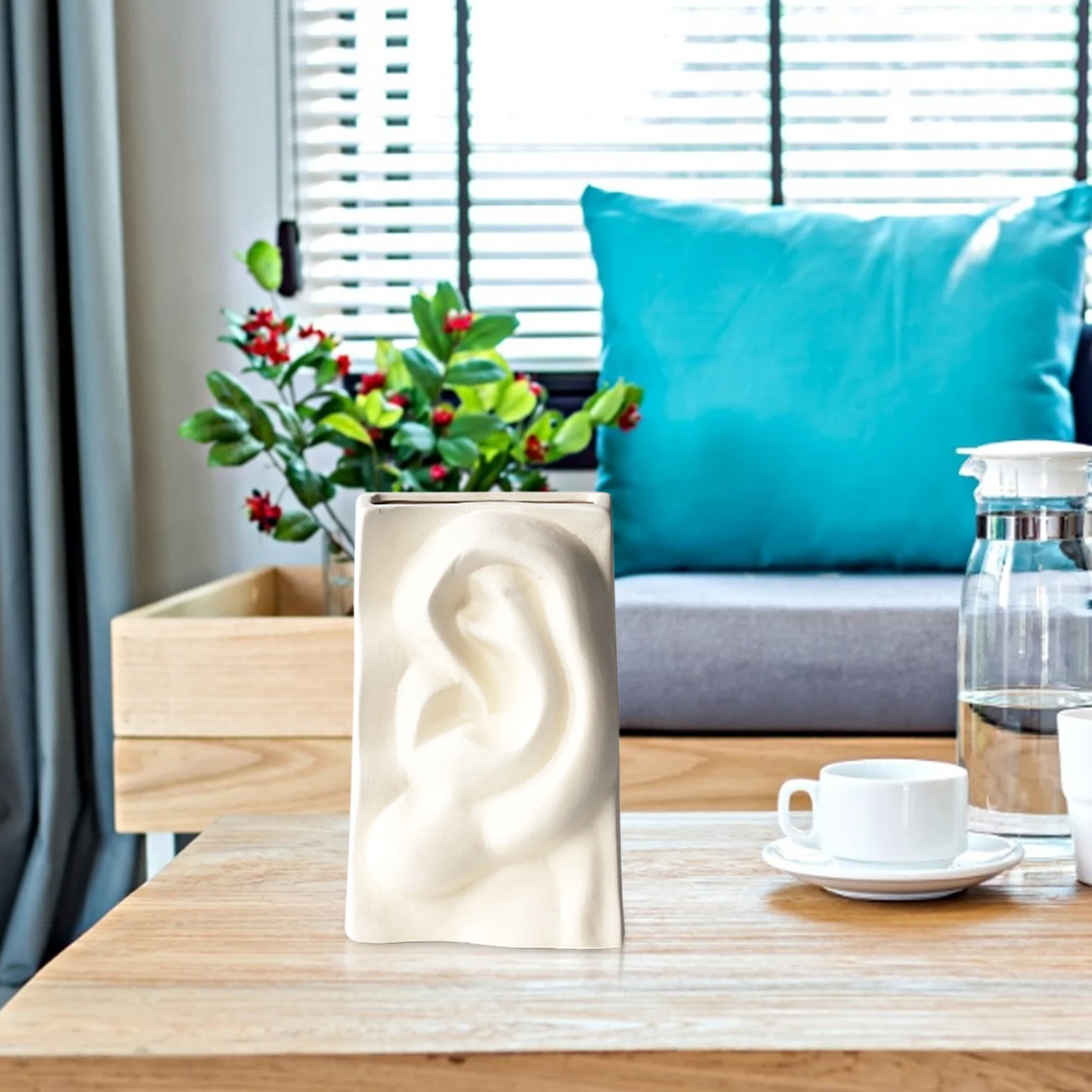 

Nordic ins facial features vase flower Living Room Bedroom Countertop Decor Flower Arrangement Vase Gifts