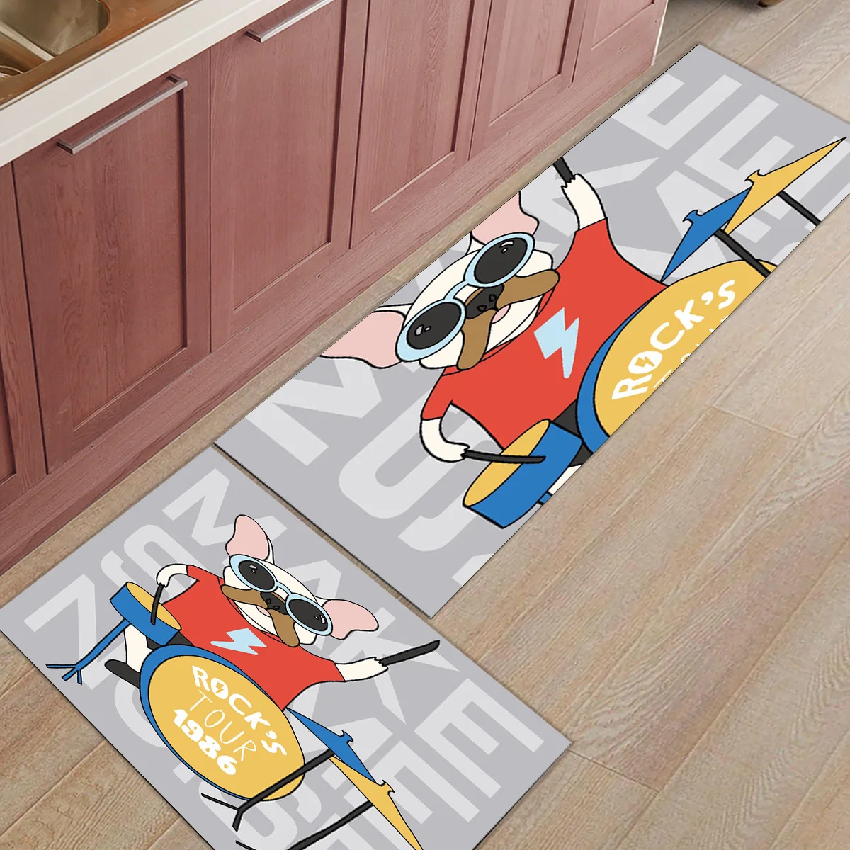 

Набор дверных ковриков для собак с музыкальными инструментами, ковер для гостиной, коврик для кухни и ванной, домашний декор, коврик для вхо...